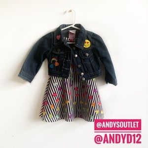 Nanette Kids Dress with Jean Jacket Size 2T
